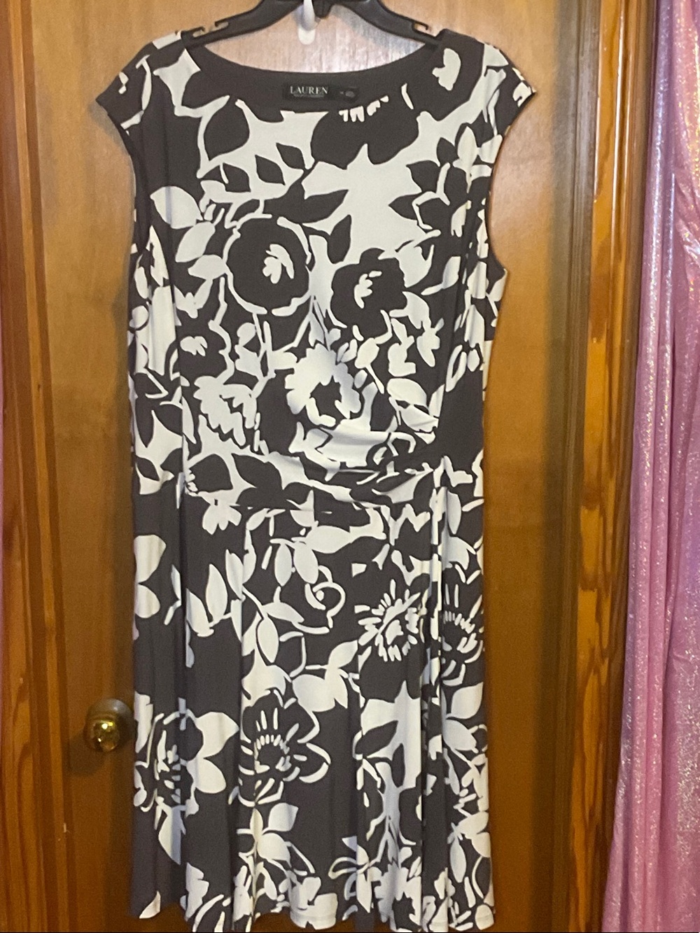 03 - Lauren Ralph Lauren Black and White Floral Midi Dress